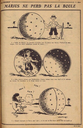 Pierrot 1931 - n°47 - page 5 - Marius ne perd pas la boule - 22 novembre 1931
