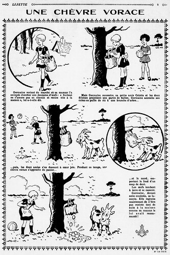 Lisette 1931 - n°19 - page 5 - Une chèvre vorace - 10 mai 1931