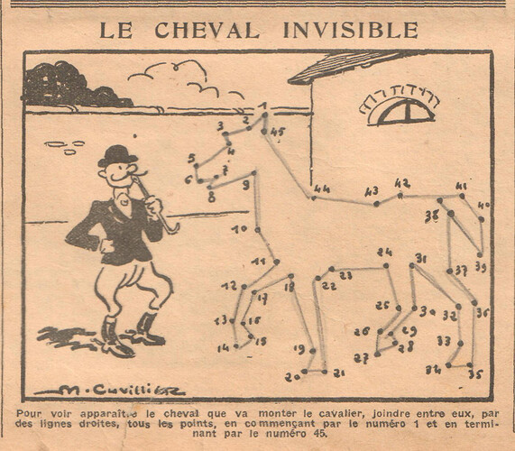 Coeurs Vaillants 1935 - n°7 - page 6 - Le cheval invisible - 17 février 1935