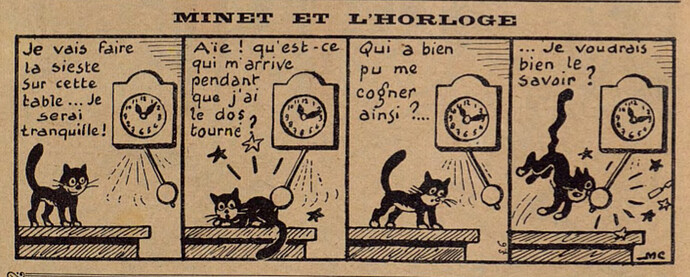 Lisette 1938 - n°31 - page 2 - Minet et l'Horloge - 31 juillet 1938