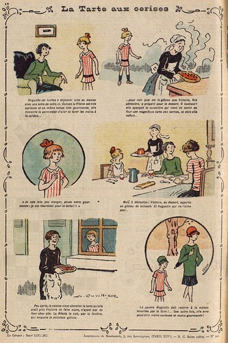 Lisette 1928 - n°342 - page 16 - La tarte aux cerises - 29 janvier 1928