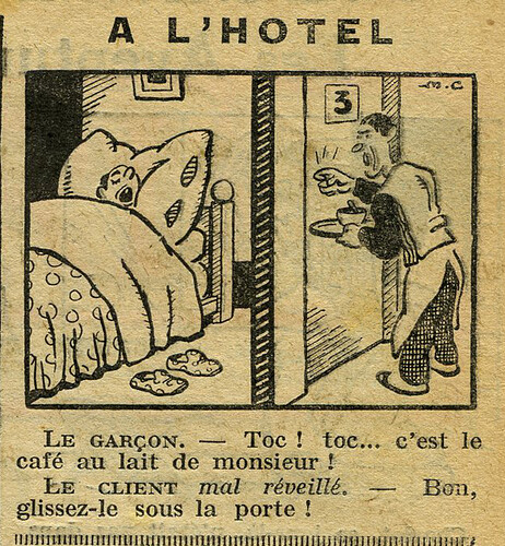 Cri-Cri 1932 - n°699 - page 15 - A l'hôtel - 18 février 1932