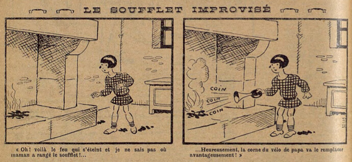 Lisette 1929 - n°32 - page 14 - Le soufflet improvisé - 11 août 1929