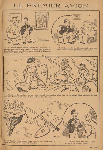 Pierrot 1930 - n°2 - page 5 - Le premier avion - 12 janvier 1930