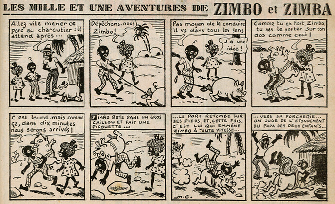 Ames Vaillantes 1939 - n°34 - page 11 - Les mille et une aventures de Zimbo et Zimba - 24 août 1939