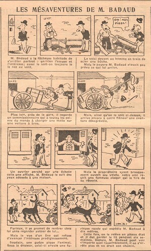 Coeurs Vaillants 1935 - n°38 - page 6 - Les mésaventures de M BADAUD - 22 septembre 1935