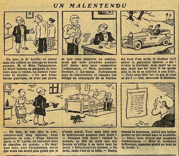 Fillette 1933 - n°1302 - page 11 - Un malentendu - 5 mars 1933