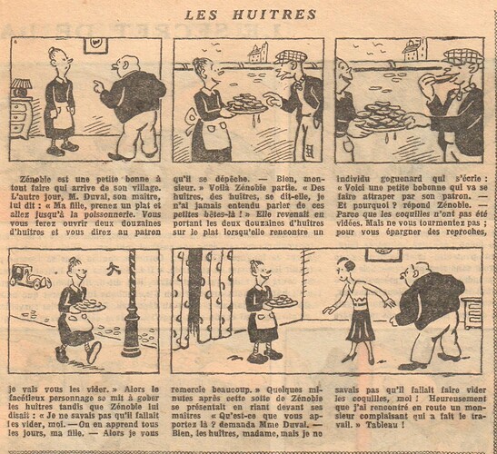 Fillette 1932 - n°1280 - page 7 - Les huitres - 2 octobre 1932