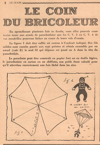 Coeurs Vaillants 1939 - n°16 - La parachutiste - 16 avril 1939 - page 6