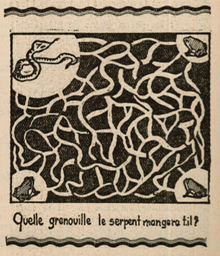 Ames Vaillantes 1940 - n°21 - page A  - Quelle grenouille le serpent mangera-t-il - 23 mai 1940 - page