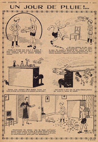 Lisette 1931 - n°40 - page 5 - Un jour de pluie ! - 4 octobre 1931