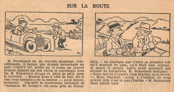Almanach de la Jeune France 1932 - page 46 - Sur al route (Louis Forton)