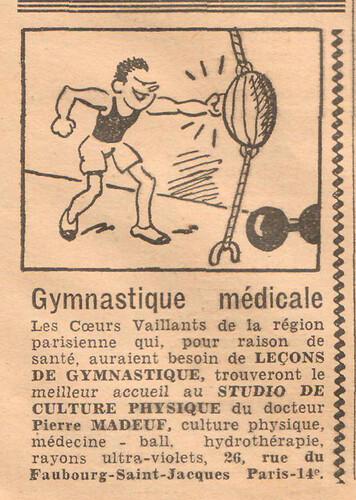 Coeurs Vaillants 1935 - n°42 - page 7 - Publicité pour la gymnastique médicale - 20 octobre 1935