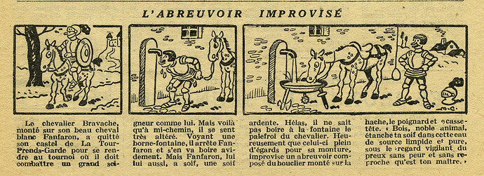 Cri-Cri 1930 - n°611 - page 13 - L'abreuvoir improvisé - 13 juin 1930