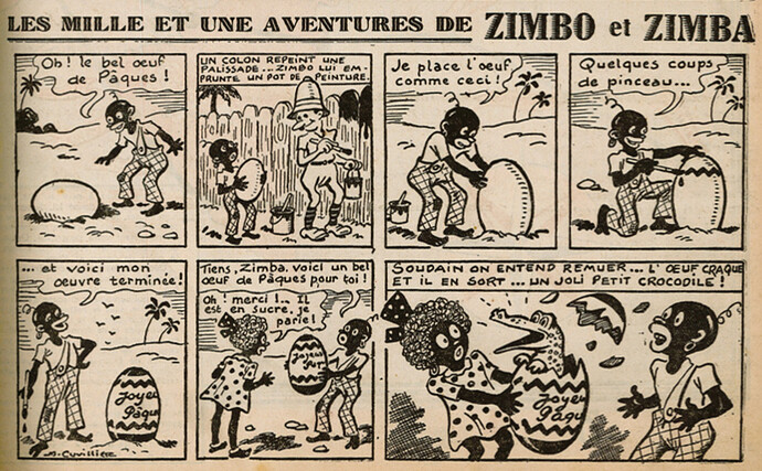 Ames Vaillantes 1939 - n°14 - page 11 - Les mille et une aventures de Zimbo et Zimba - 6 avril 1939