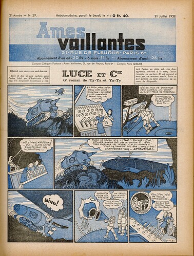 Ames Vaillantes 1938 - n°29 - 21 juillet 1938 - page 1