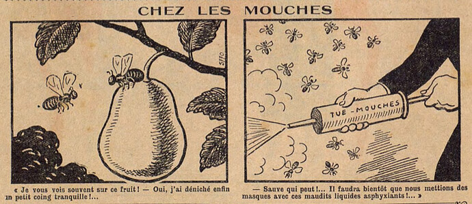 Lisette 1932 - n°37 - page 2 - Chez les mouches - 11 septembre 1932