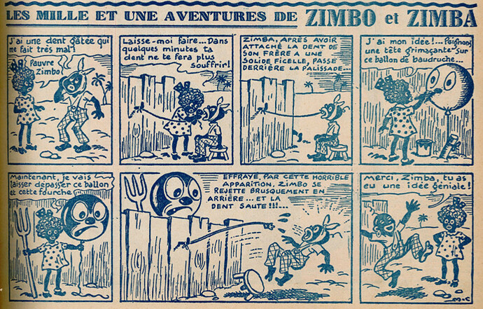 Ames Vaillantes 1939 - n°12 - page 11 - Les mille et une aventures de Zimbo et Zimba - 23 mars 1939