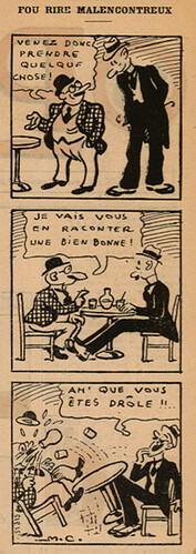 Pierrot 1935 - n°47 - page 2 - Fou rire malencontreux - 24 novembre 1935