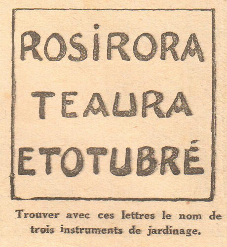 Coeurs Vaillants 1937 - n°37 - page 2 - Trouvez 3 instruments de jardinage - 12 septembre 1937