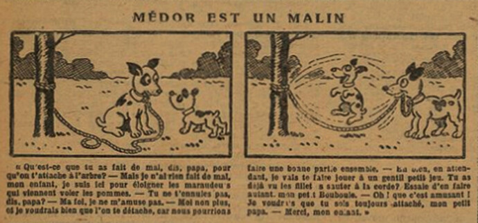 Fillette 1929 - n°1125 - page 6 - Médor est un malin - 13 octobre 1929