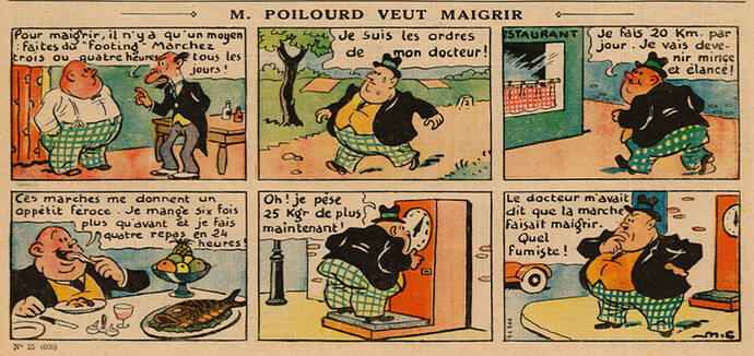 Pierrot 1937 - n°25 - page 4 - M. Poilourd veut maigrir - 20 juin 1937