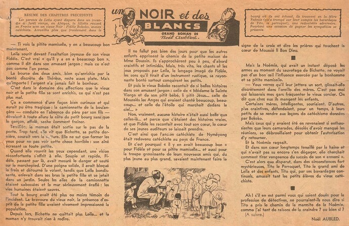 Ames Vaillantes 1940 - n°38 - 22 septembre 1940 - page 6 (suite du récit Un noir et des blancs)