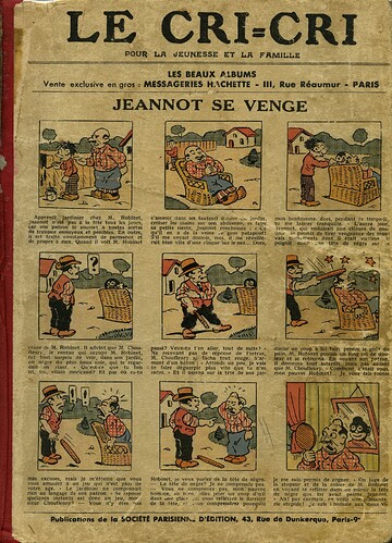 Cri-Cri 1934 - Album - Jeannot se venge - couverture