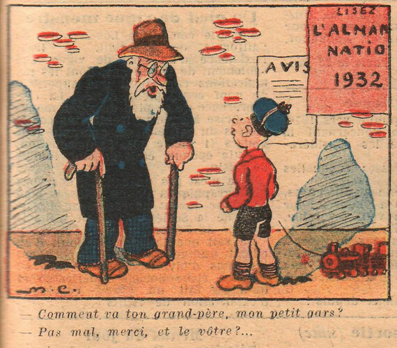 Almanach National 1933 - 7 - mardi 24 janvier 1933 - Comment va ton grand-père mon petit gars