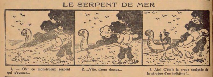Pierrot 1930 - n°10 - page 14 - Le serpent de mer - 9 mars 1930
