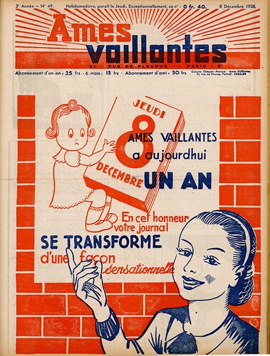 Ames Vaillantes 1938 - n°49 - 8 décembre 1938 - page 1