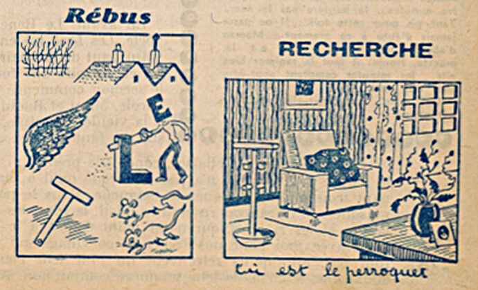 Ames Vaillantes 1939 - n°3 - page 5 - Rébus et Recherche - 19 janvier 1939