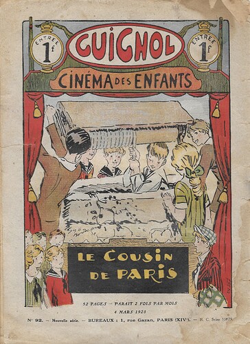 Guignol 1928 - n°92 - 4 mars 1928 - dos (cadré et réduit)