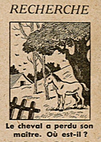 Ames Vaillantes 1938 - n°26 - page 8 - Recherche - Le cheval a perdu son maître - 30 juin 1938