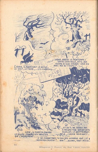 Almanach Farandole 1949 - page 64 - Histoire illustré de P. Brochard