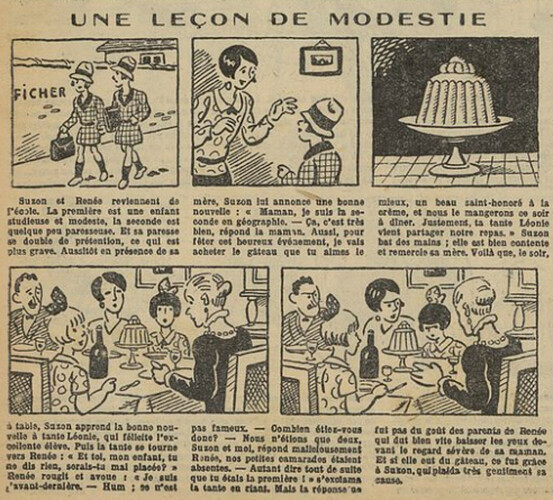 Fillette 1931 - n°1204 - page 4 - Une leçon de modestie - 19 avril 1931