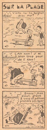 Coeurs Vaillants 1937 - n°36 - page 8 - Sur la plage - 5 septembre 1937