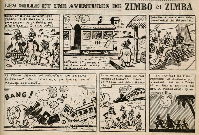 Ames Vaillantes 1939 - n°32 - page 11 - Les mille et une aventures de Zimbo et Zimba - 10 août 1939