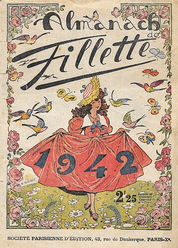 Almanach Fillette 1942 - couverture