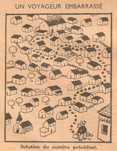 Coeurs Vaillants 1936 - n°7 - page 4 - Solution d'un voyageur embarrassé - 16 février 1936