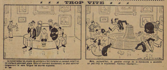 Pierrot 1927 - n°86 - page 14 - Trop vite - 14 août 1927