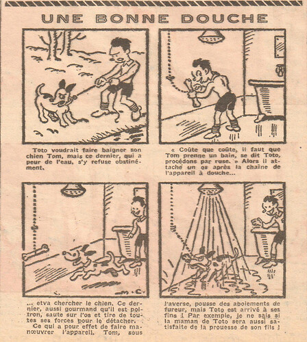 Coeurs Vaillants 1932 - n°46 - page 2 - Une bonne douche - 13 novembre 1932