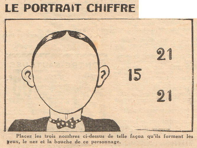 Coeurs Vaillants 1932 - n°49 - page 4 - Le portrait chiffre - 4 décembre 1932