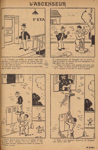 Pierrot 1930 - n°47 - page 5 - L'ascenseur - 23 novembre 1930