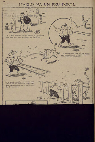 Pierrot 1929 - n°40 - page 14 - Marius va un peu fort ! - 6 octobre 1929