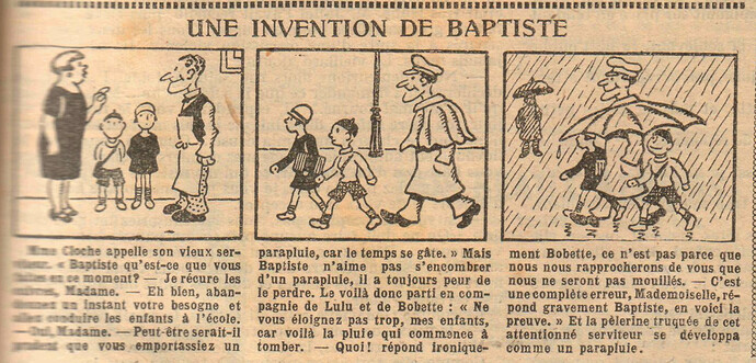 Fillette 1928 - n°1042 - page 5 - Une invention de Baptiste - 11 mars 1928