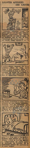 Fillette 1935 - n°1406 - page 10 - Lolotte apprend ses leçons - 3 mars 1935