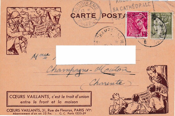 Carte Cœurs Vaillants 1940 (2)