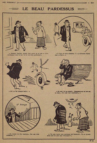 Pierrot 1927 - n°92 - page 5 - Le beau pardessus - 25 septembre 1927