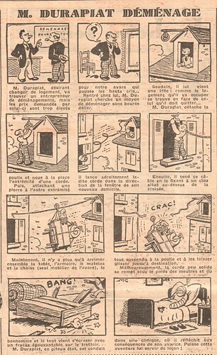 Coeurs Vaillants 1933 - n°27 - M. Durapiat déménage - 2 juillet 1933 - page 8